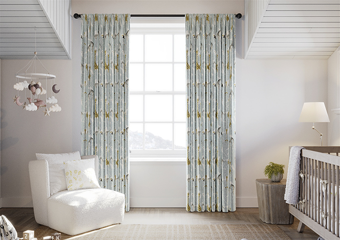 Wild Thing, Powder Blue - Made to Measure Curtains - Image 3